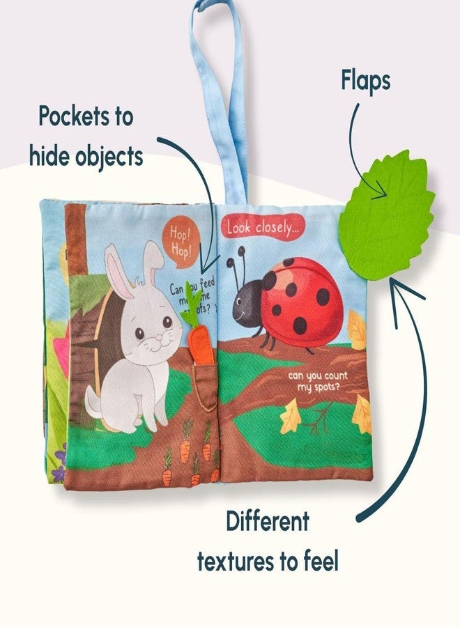 Curious Cub كتاب قماشي من كيوريوس كاب بيكابو جانجل - كتاب أطفال ناعم بصفحات قابلة للطيّ وأسطح مختلفة الملمس | لعبة حسية وهدية تعليمية مبكرة للرضع والأطفال الصغار، ألعاب بيكابو للأطفال من عمر 6 أشهر فما فوق - Image 5